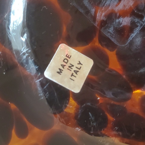 Vintage Maestri Vetrai Brown/Gold Speckled Large Mid-Century Modern Vase - Picture 7 of 8